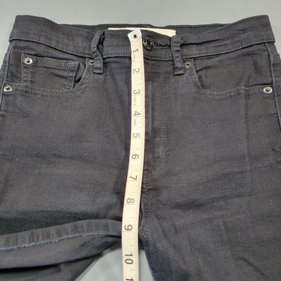 Gap 1969 Black Skinny Jeans Stretch Y2K Classic Zip Cotton Denim Women's Size 26 - Picture 7 of 13